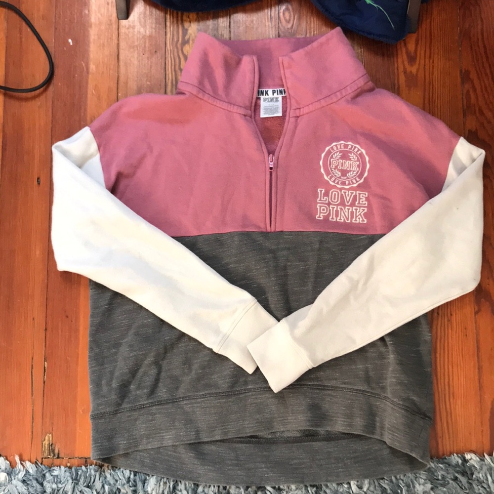 Pink Quarter-Zip Pullover